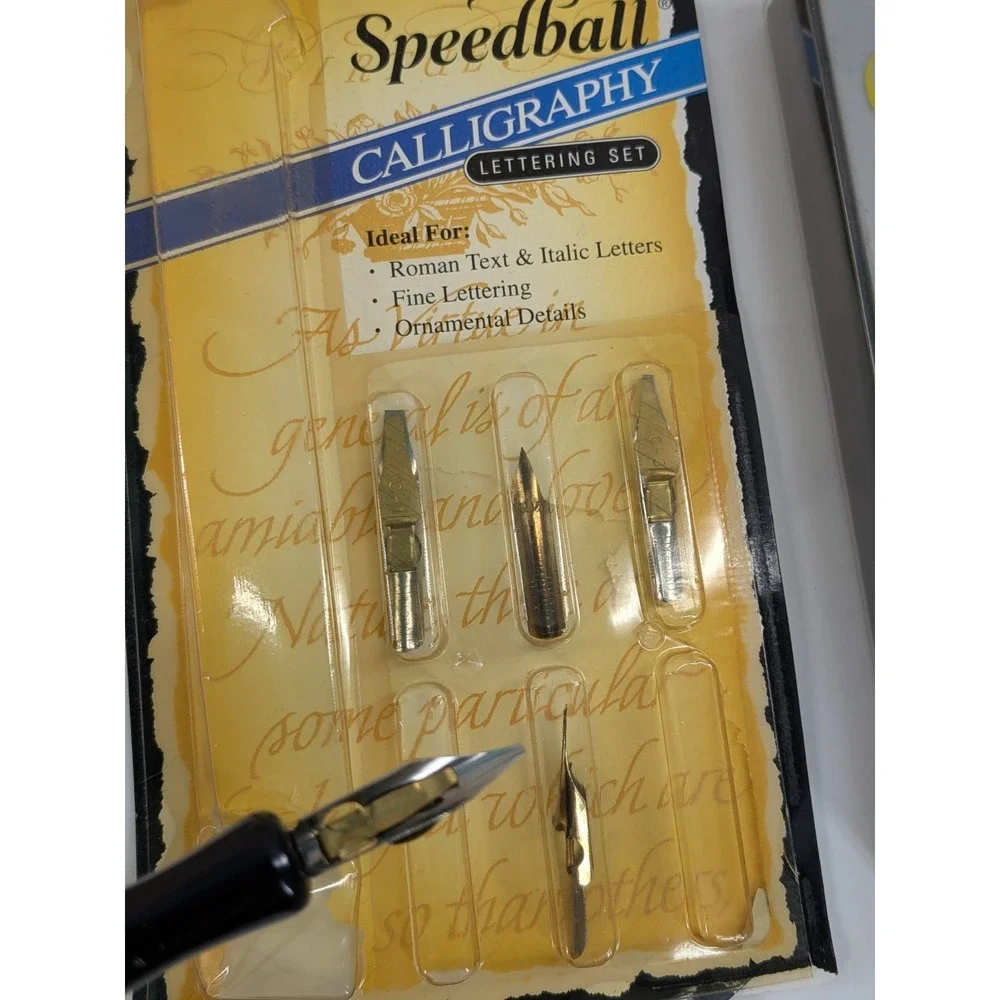 HUGE LOT!🚨Vtg Calligraphy Pens Eaton Paper Pad Mirror Marvy Sheaffer Speedball